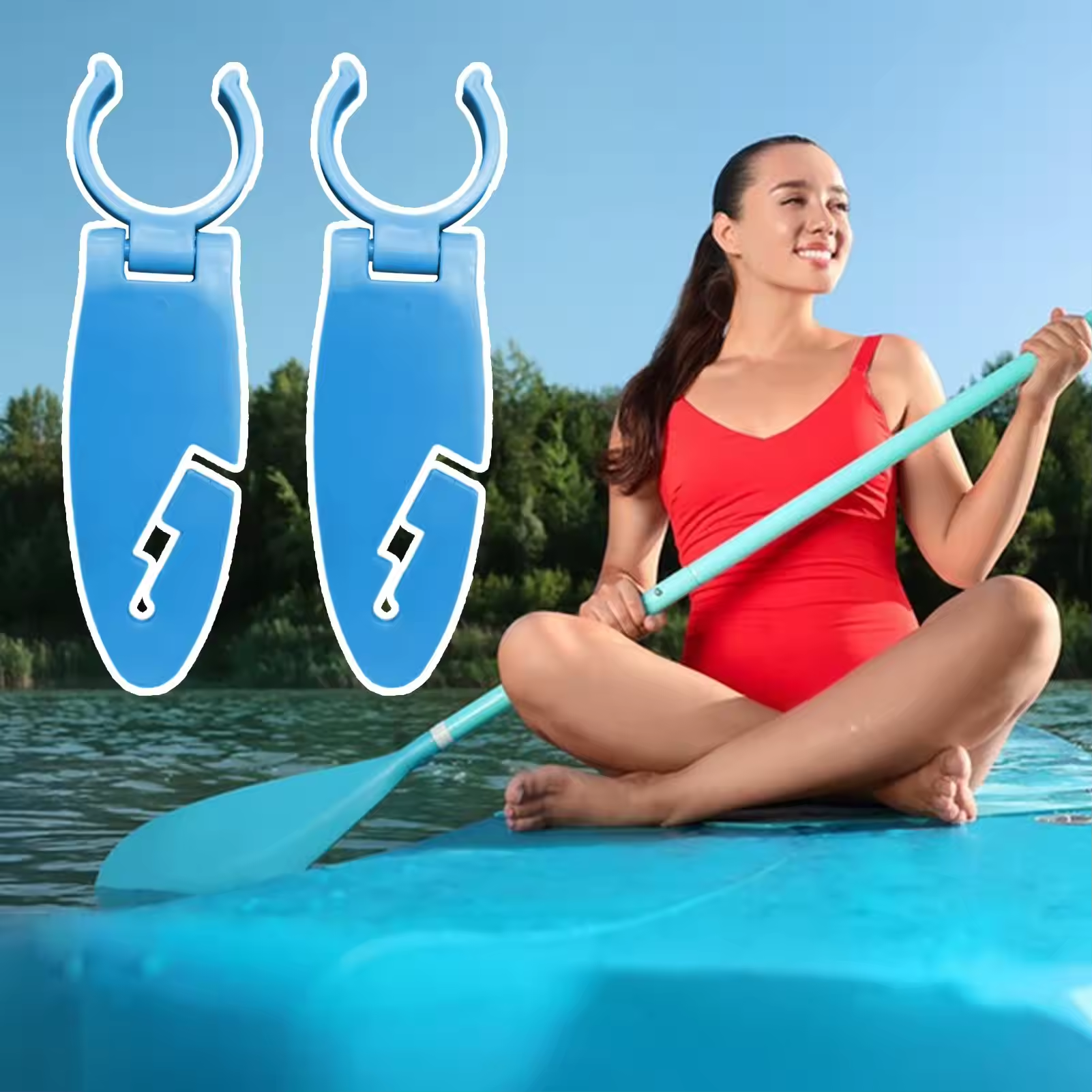 Fishing Kayak Paddle - 2pcs Stand Up Paddle Board Clips