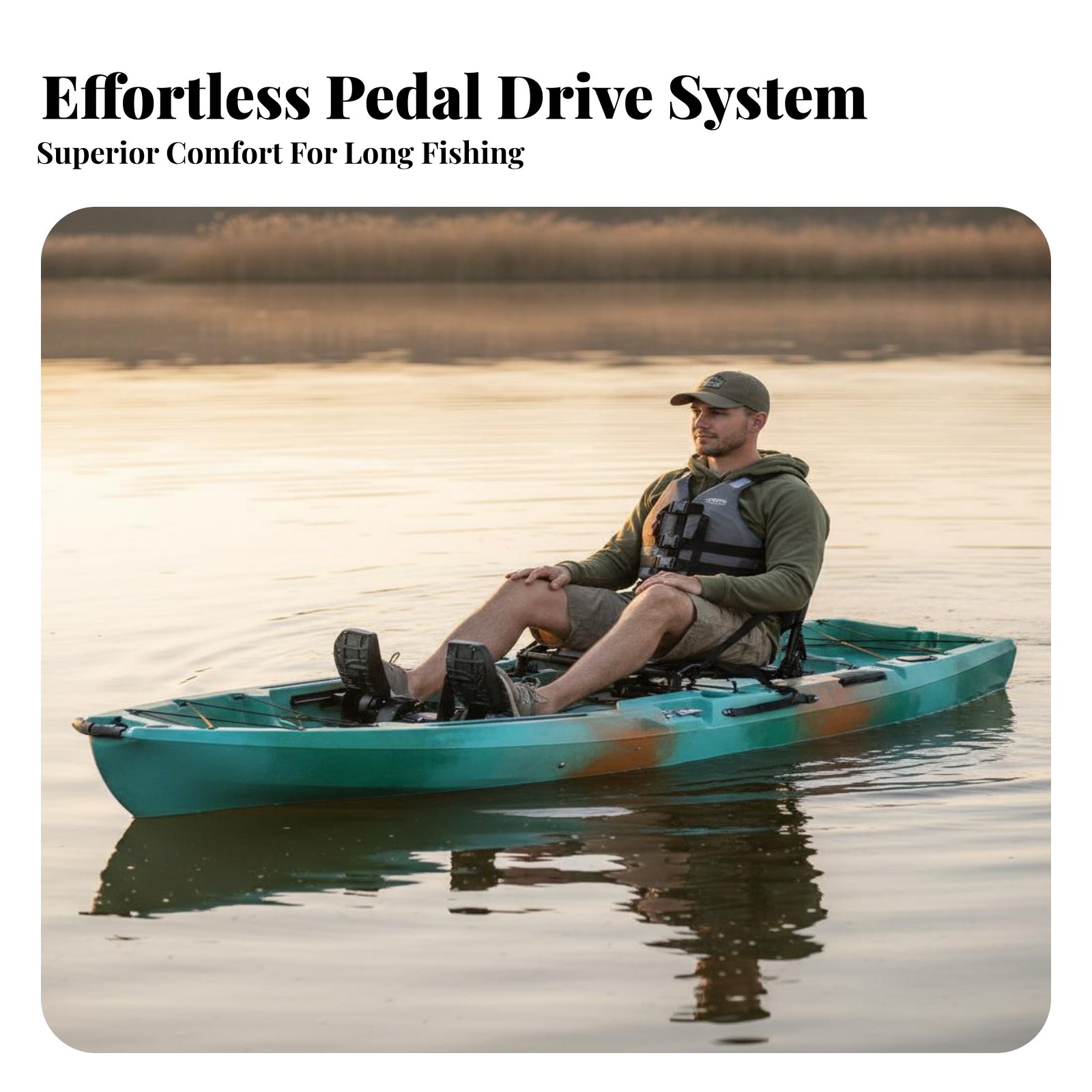 Pedal Drive Fishing Boat Folda - огляд і ціна Fishing Kayak Inflatable